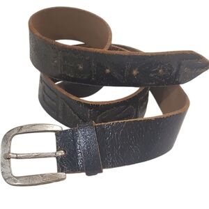 ENERGY Rare Vintage 90's Embossed Crackled Leather Belt Diesel Miss Sixty